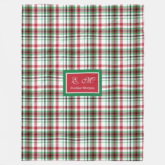 Couverture Polaire Personalized Christmas Blanket Classic Plaid Gift (Devant)