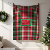 Couverture Polaire Personalized Christmas Blanket Red Green Plaid