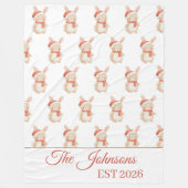 Couverture Polaire Personalized Christmas teddy (Devant)