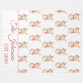 Couverture Polaire Personalized Christmas teddy  (Devant (Horizontal))