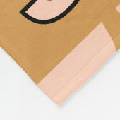 Couverture Polaire Personalized Cow Print Blush Pink Tan (Coin)