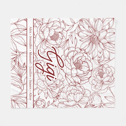 Couverture Polaire Personalized Custom Grandma (Devant (Horizontal))