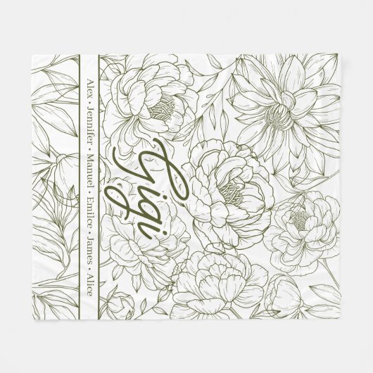 Couverture Polaire Personalized Custom Grandma (Devant (Horizontal))