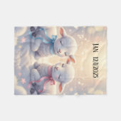 Couverture Polaire Personalized Cute Baby Lambs on a cloud (Devant (Horizontal))