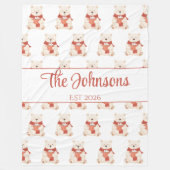 Couverture Polaire Personalized cute teddy bear  (Devant)