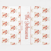 Couverture Polaire Personalized cute teddy bear  (Devant (Horizontal))
