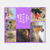 Couverture Polaire Personalized Dad 6 Photo Collage Gift Kids (Devant (Horizontal))