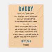 Couverture Polaire Personalized Dad Blanket | Custom Father’s Day (Devant)