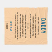 Couverture Polaire Personalized Dad Blanket | Custom Father’s Day (Devant (Horizontal))