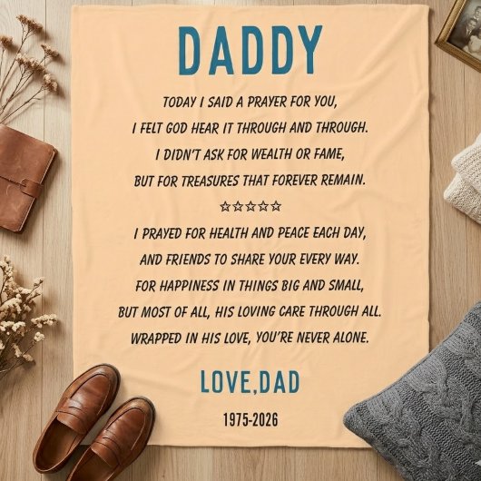 Couverture Polaire Personalized Dad Blanket | Custom Father’s Day