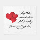 Couverture Polaire Personalized Date Together Every Day Adventure (Devant (Horizontal))