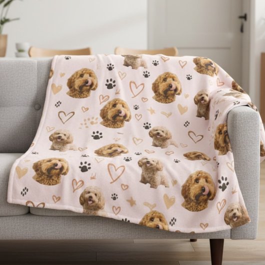 Couverture Polaire Personalized Dog Photo Valentine Blanket – Custom 