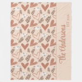 Couverture Polaire Personalized Dove & Heart Christian Pattern  (Devant)