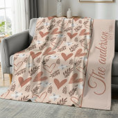 Couverture Polaire Personalized Dove & Heart Christian Pattern 