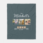 Couverture Polaire Personalized Family Name and Year Photo  (Devant)