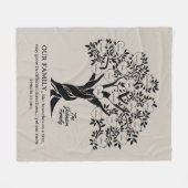 Couverture Polaire Personalized Family Tree Black And Tan (Devant (Horizontal))