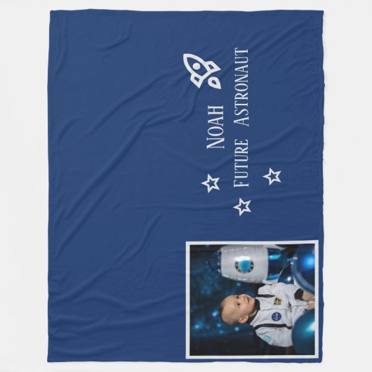 Couverture Polaire Personalized Future Astronaut Kids (Devant)