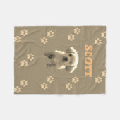 Couverture Polaire personalized golden dog blanket with custom name (Devant (Horizontal))