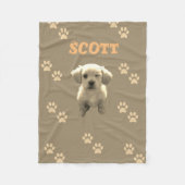 Couverture Polaire personalized golden dog blanket with custom name (Devant)