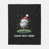 Couverture Polaire Personalized Golf Ball Christmas Tree Santa Hat  (Devant)