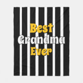 Couverture Polaire Personalized grandma black &white stripes (Devant)