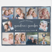 Couverture Polaire Personalized Grandparents 10 Photo Collage Modern (Devant (Horizontal))
