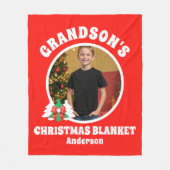 Couverture Polaire Personalized Grandson's Photo Christmas (Devant)