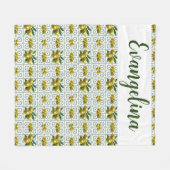 Couverture Polaire Personalized Greek Tiled Olives (Devant (Horizontal))
