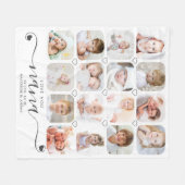 Couverture Polaire Personalized Handwritten Love You Nana 16 Photo (Devant (Horizontal))