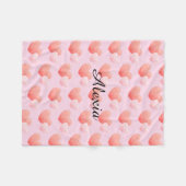 Couverture Polaire Personalized Heart Blanket Custom Name (Devant (Horizontal))