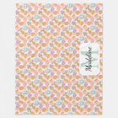 Couverture Polaire Personalized High Tea Monogram Name Pastel Pink (Devant)