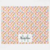 Couverture Polaire Personalized High Tea Monogram Name Pastel Pink (Devant (Horizontal))