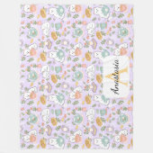 Couverture Polaire Personalized High Tea Monogram Name Pastel Purple (Devant)