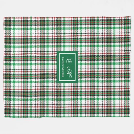 Couverture Polaire Personalized Holiday Throw Blanket Plaid Keepsake (Devant (Horizontal))