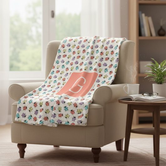 Couverture Polaire Personalized Ladybug Throw Blanket