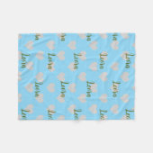 Couverture Polaire Personalized Love Heart Name Blanket (Devant (Horizontal))