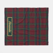 Couverture Polaire Personalized Luxe Heritage Tartan Christmas (Devant (Horizontal))
