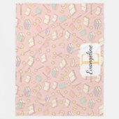 Couverture Polaire Personalized Magical Book Aesthetic Pattern Pink (Devant)