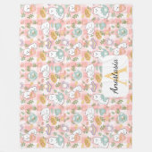 Couverture Polaire Personalized Monogram Name Pastel High Tea Pink (Devant)