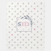 Couverture Polaire Personalized Monogram Wedding Gift Couple Bride (Devant)