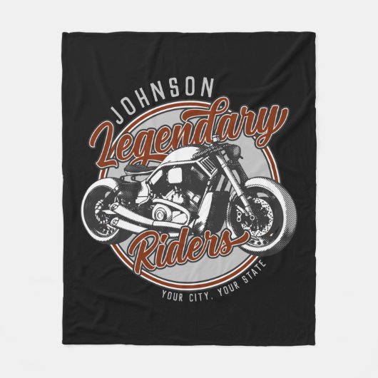 Couverture Polaire Personalized Motorcycle Legendary Rider Biker (Devant)
