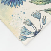 Couverture Polaire Personalized Name Blue Wildflowers (Coin)