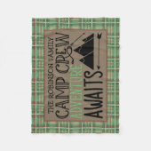 Couverture Polaire PERSONALIZED NAME Cabin Camping Adventure (Devant)