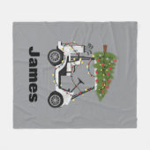 Couverture Polaire Personalized Name Golfer Christmas Golf Cart Xmas  (Devant (Horizontal))