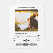 Couverture Polaire Personalized Name Special Song Music Player Photo (Devant)