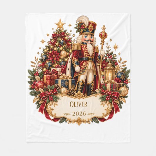 Couverture Polaire Personalized Nutcracker Christmas Blanket with Nam (Devant)