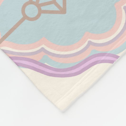 Couverture Polaire Personalized Pastel Bows Monogram Name Blanket (Coin)