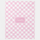Couverture Polaire Personalized Pastel Plaid Blanket Elegant Design (Devant)
