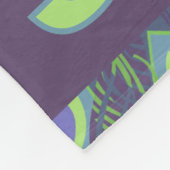 Couverture Polaire Personalized Peacock Feather Purple Lime Green (Coin)