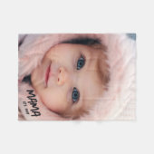 Couverture Polaire Personalized Photo Keepsake Mama (Devant (Horizontal))